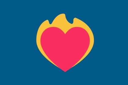 emoji do coração em chamas