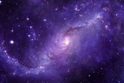 Enquadramento em galáxia azulada